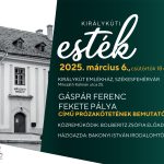 Királykúti esték: Fekete pálya – Gáspár Ferenc prózakötetének bemutatója