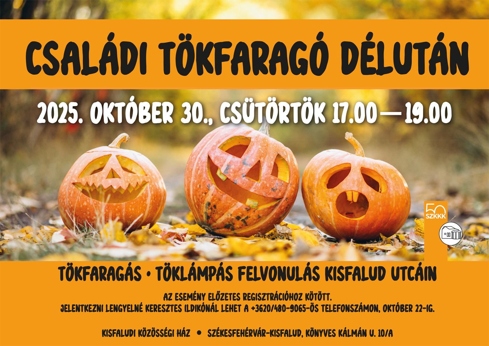 Családi tökfaragó délután Kisfaludon @ Kisfaludi Közösségi Ház
