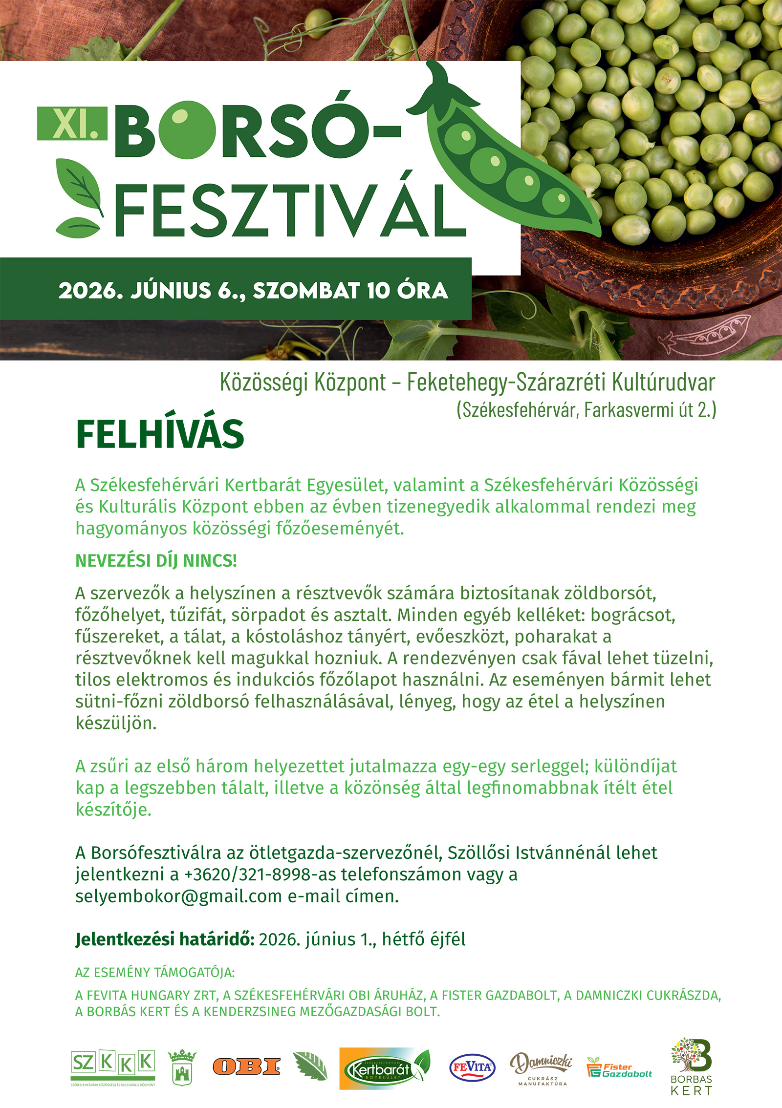 Borsófesztivál 2026 felhívás