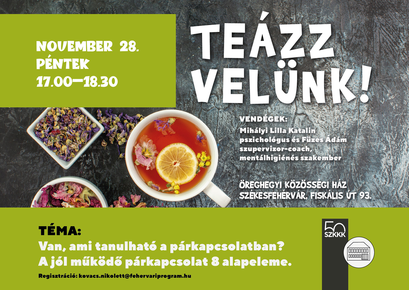 Teázz velünk – és tanuljunk együtt a párkapcsolatról! @ Öreghegyi Közösségi Ház