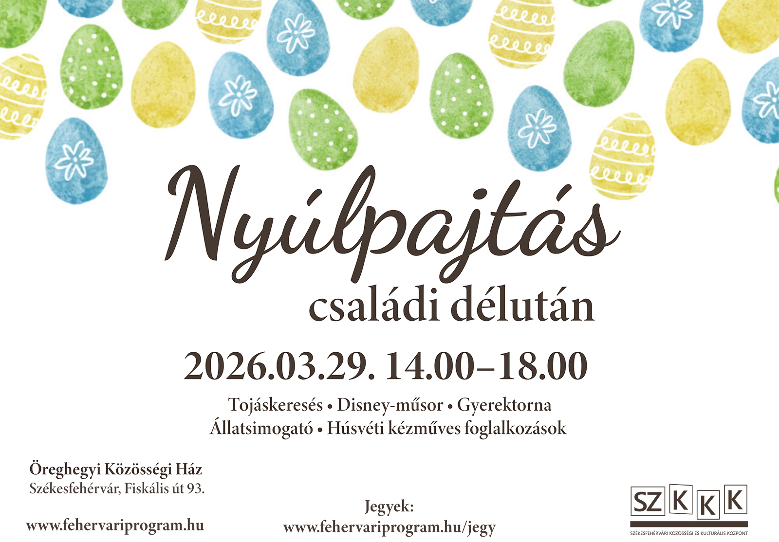 [Minden jegy elkelt!] Nyúlpajtás – családi délután @ Öreghegyi Közösségi Ház