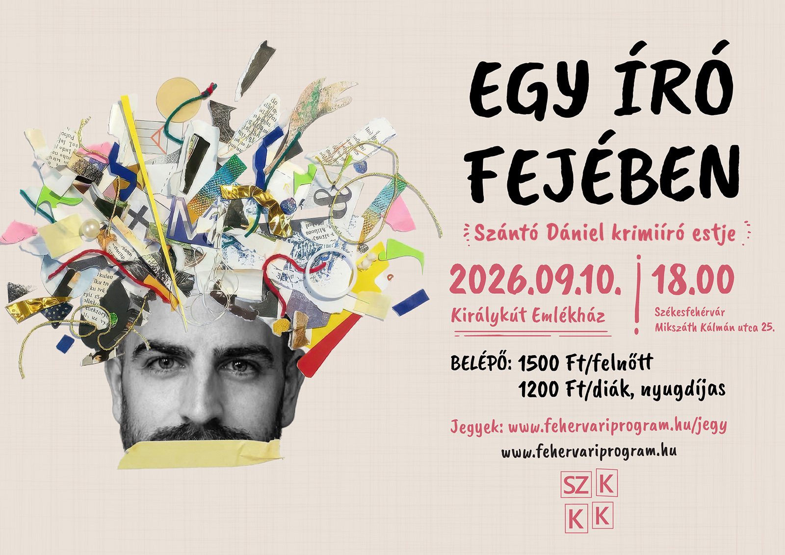 Egy író fejében – Szántó Dániel krimiíró estje @ Királykút Emlékház
