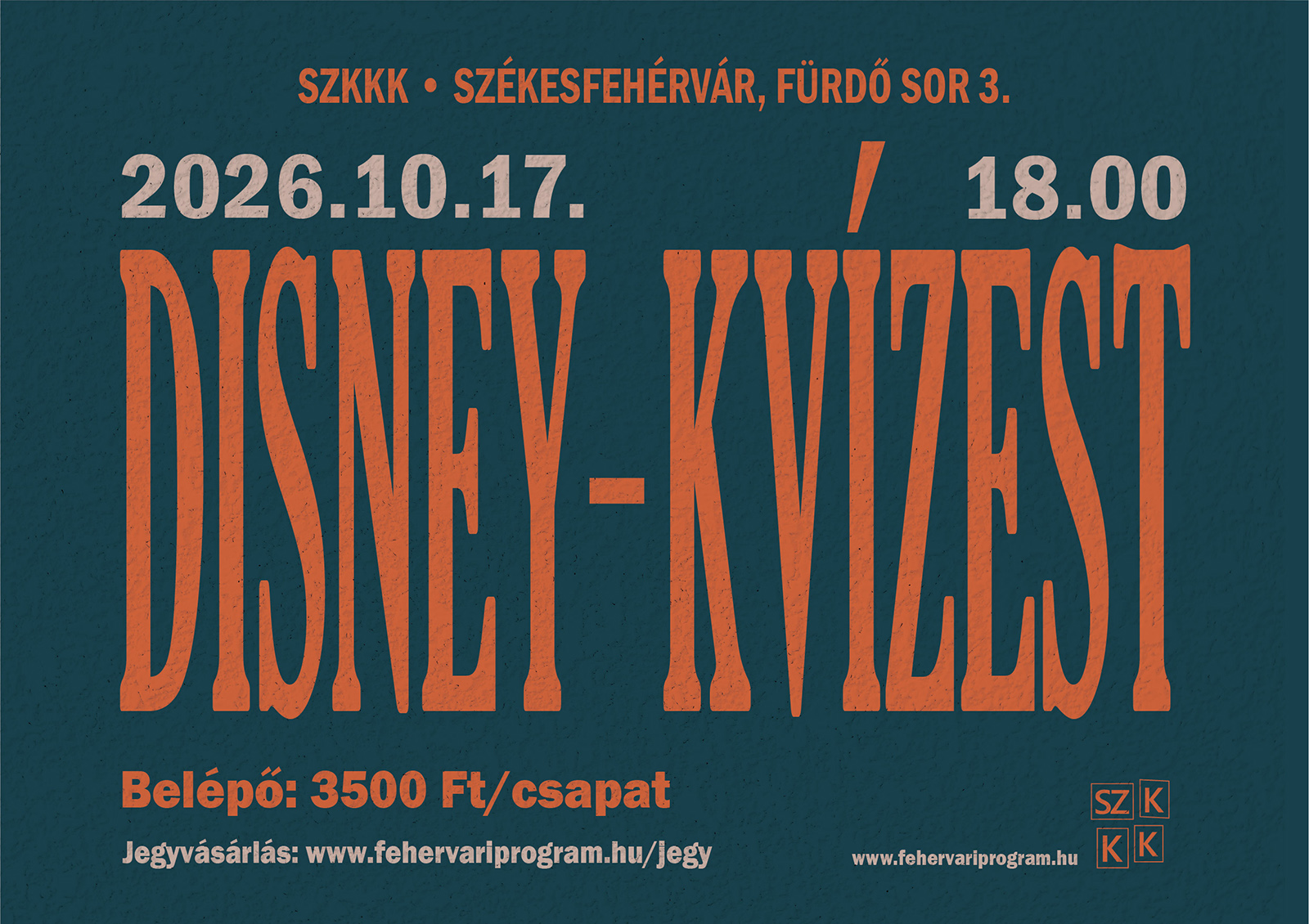 Disney-kvízest @ Székesfehérvári Közösségi és Kulturális Központ
